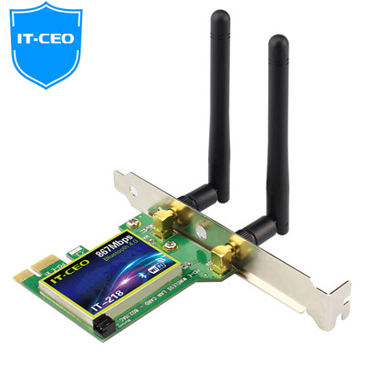 

IT-CEO Гигабитная двухдиапазонная беспроводная PCI-E сетевая карта / маршрутизатор Настольный ПК WIFI-приемник / передатчик с 4,0 Bluetooth-адаптером / приемником Аналоговый AP IT-218