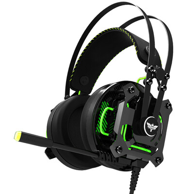 

Heroes Union Shadow из главной игровой гарнитуры с охлаждением шума в воде с охлаждением воды в наушниках гарнитура 7.1 гарнитура гарнитура микрофон микрофон микрофон вибрация темно-зеленый