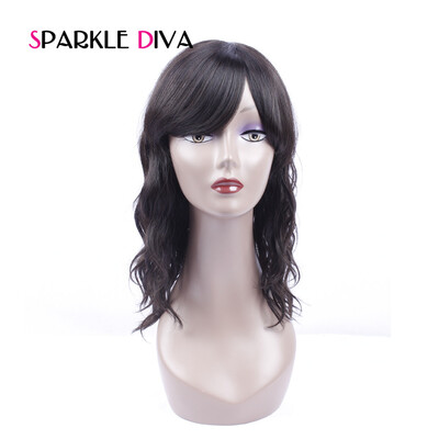 

Peruvian  Lace Human Hair Wigs For Black Women Natural Wave Pre Plucked With Baby Hair Non Remy Hair