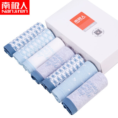 

Antarctic women&39s underwear triangular breathable comfortable printing women&39s big size week women&39s underwear 7 gift box XL code