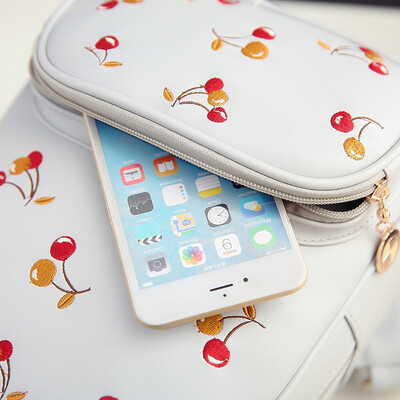 

Женщины Мультфильм Фрукты Печати Рюкзаки Малый Кожа PU Дизайнер Высокого Качества Школьные Сумки Для Подростков Сумка Рюкзак