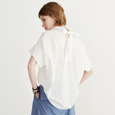 

Fragrance Lavender Tiffany 2017 summer new loose lace short sleeve shirt 970411123 pink