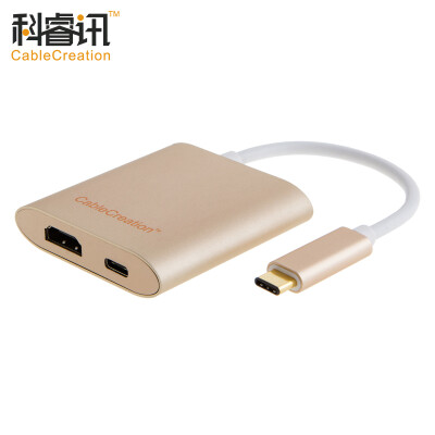 

CABLE CREATION Тип-C Адаптер USB-C к HDMI + USB-концентратор конвертера концентратора Apple Notebook Extension Adapter Tie Tak Gold CD0150