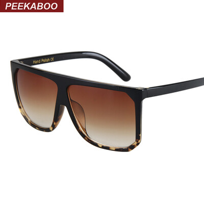 

Peekaboo Black clear oversized square sunglasses women gradient summer style classic women sun glasses super big uv400