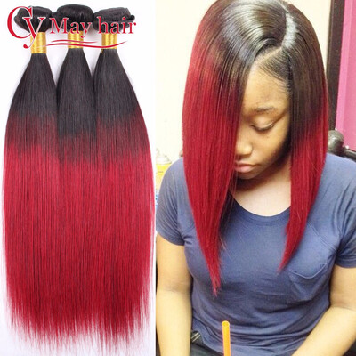 

Ombre Brazilian Hair 3 Bundles Straight Weave 3pcs Burgundy Ombre Human Hair Weave Brazilian Straight Hair Ombre Hair Extensions