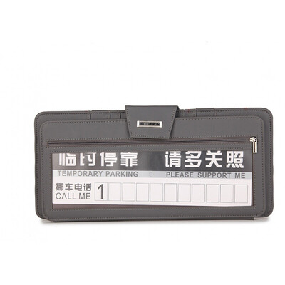

Huashi auto supplies cd clip sun visor set multi-function cd package car cd package disc set clip storage disc set temporary stop sign gray
