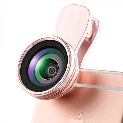 

Adventure (LIEQI) LQ-033 mobile phone lens without distortion wide-angle macro two-in-one set of Apple Huawei self-timer camera external camera rose gold