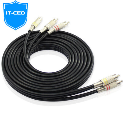 

IT-CEO Y1AV-3 fever AV audio&video cable 96 series double shield three pairs of three lotus head line bold type 3RCA public to public TV set-top box AV cable 3 meters black