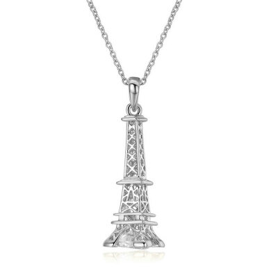 

Yoursfs® 18K Rose Gold Plated Classical Eiffel Tower Necklace Use Austrian Crystal Fashion Gemstone Necklace