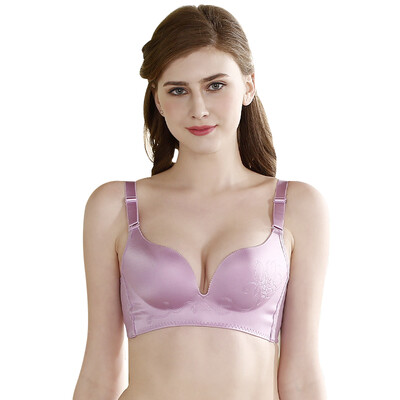 

Красное бобы домашнее бюстгальтер нижнее белье без стального бюстгальтера бюстгальтер tweaked регулируемый тип бесшовных выгравированных цветов вышивки бюстгальтера 7308 яркий фиолетовый 80C