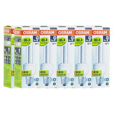 

[Jingdong supermarket] OSRAM OSRAM T3 standard energy-saving lamps 10W warm white E27 (ten loaded)