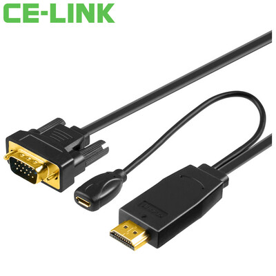 

CE-LINK 2710 HDMI to VGA cable converter HD video adapter adapter computer box cable TV monitor projector line white