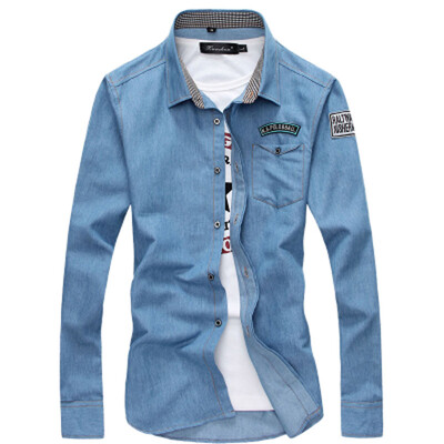 

men Jeans shirt desgin Men cowboy cotton denim Shirts