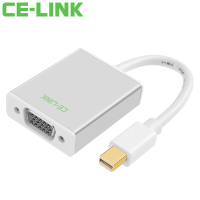 

CE-LINK 1003 Mini DP to VGA Converter Projector Connector Mini Displayport Conversion Cable Apple MacBook Computer Lightning Display