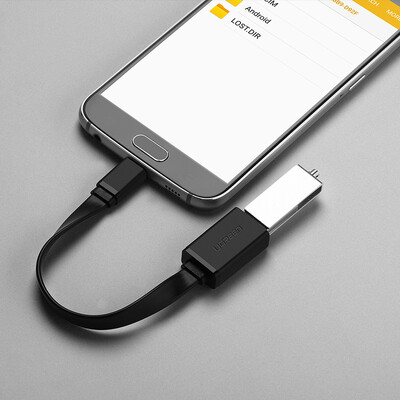 

Зеленый кабель для кабеля OTG Микрофонный адаптер USB-адаптера Эндрюс плоская панель / мобильный телефон U разъем для подключения к диску Huawei / просо / Samsung / Meizu плоская линия 15 см 10821 черный