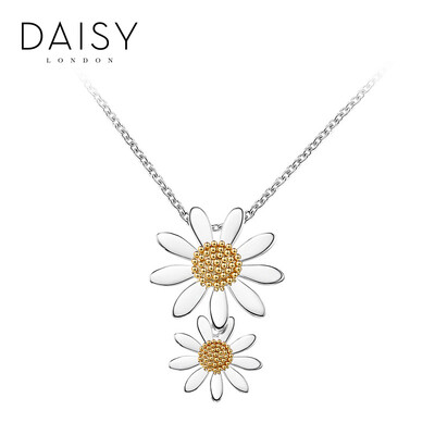 

Великобритания Daisy Лондон серебряные цепи ожерелье женские модели 925 серебро кулон ювелирные изделия способа золоченый леди ретро двойной маргаритки