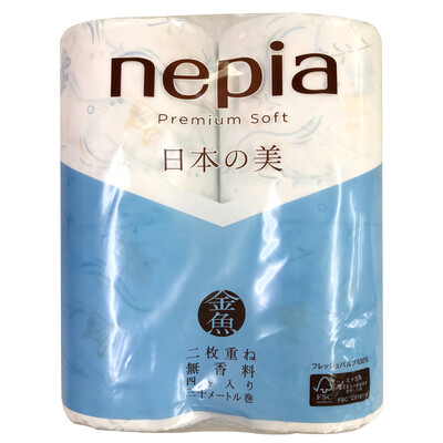 

Jingdong overseas direct imports of Japanese imports nepia Nepalese float Japanese beauty soft paper roll paper towel no fragrant double layer 30m 4 volumes goldfish pattern