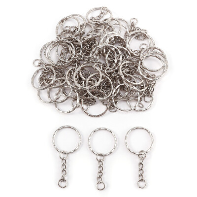 

50pcs DIY Metal Split Key Rings Jump Ring for Keychain DIY Crafts Makings