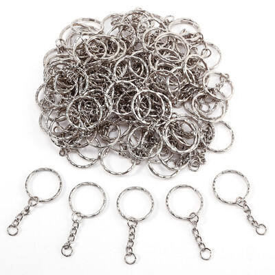 

100pcs DIY Metal Split Key Rings Jump Ring for Keychain DIY Crafts Makings