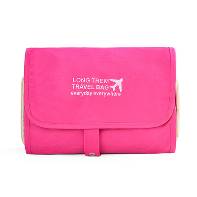 

Portable wash bag waterproof multi-function digital data cable cosmetic bag travel storage bag KF5035 pink
