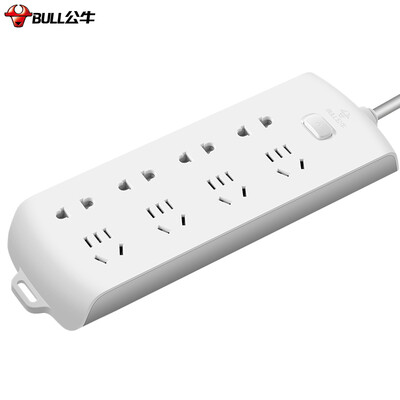 

Bull BULL GN-B2440 new national standard socket plug board row row row of plug wiring board drag line board 8 total control length of 3 meters