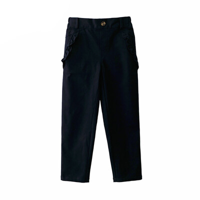 

Flosse Flordeer French children's clothing children's girls long pants corduroy solid color fashion casual pants F73014 navy blue 100