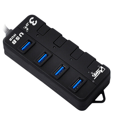 

Sanba (SANBAO) CQB-308 USB3.0 сплиттер высокоскоростное расширение usb hub перетащить четыре usb 3.0 ступица вспомогательная кнопка управления функция черный