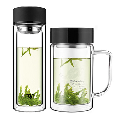 

Fu Guang double-layer heat-resistant tea cup tea cups 320ml 320ml black 2 loaded