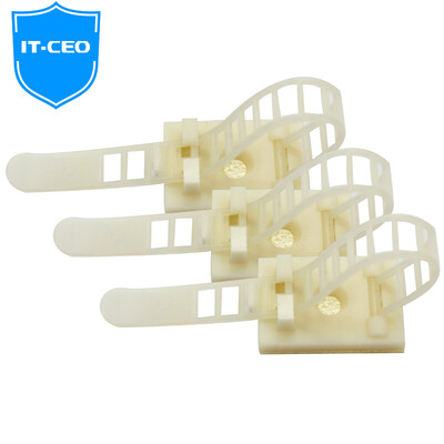 

IT-директор V719-WH фиксированного ремень безопасности ремень хомутик провод для компьютера кабельных стяжек кабельной стяжки организатора проволоки отделки устройство оЙ клейкой ленты 10 в виде белой