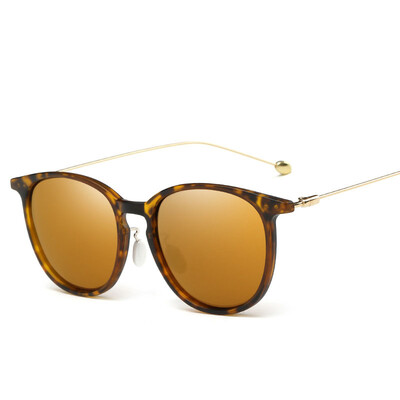 

New men and women retro round box bright glowing mirror fashion sunglasses as gift for men and women