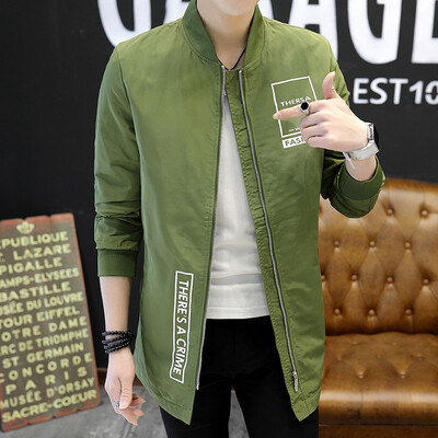 

2017 new young mens version of the long version of the mens jacket hipster blazer jacket male