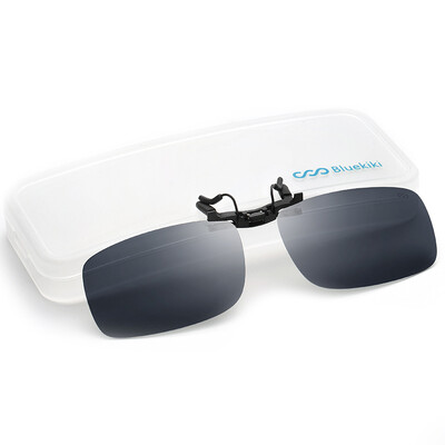 

Jingdong supermarket] blue its (Bluekiki) polarized clip sunglasses men and women myopia glasses clip driving mirror glasses clip 40 black and gray large