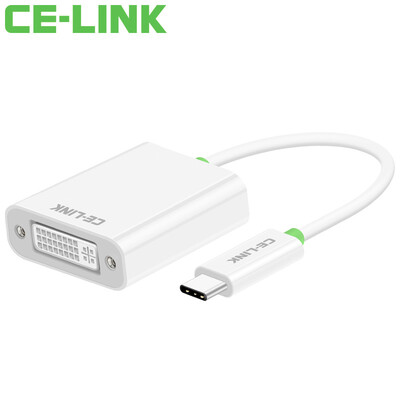 

CE-LINK 1100 Преобразователь типа C в DVI адаптер USB-C3.1 к переходному кабелю адаптера DVI Подключение компьютера к компьютеру Apple Macbook ТВ-проектор