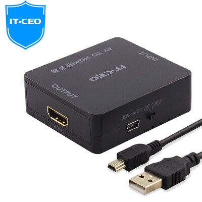 

IT-CEO Y3AV-1 AV to HDMI Converter 3RCA San Lianhua аналоговый сигнал для цифрового HD с USB-кабелем черный