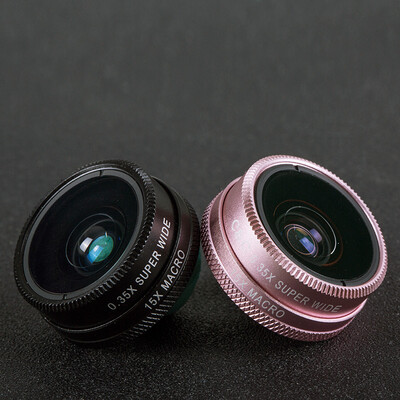 

C & C mobile phone lens wide-angle macro three-in-one suit Apple universal camera SLR external camera HD 035 black