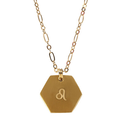 

SURPRESA V Zodiac Necklace Plated Golden Pendant Constellation Necklace Astrology Choker