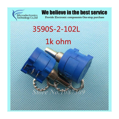 

5pcs/Lot 3590S-2-102L 3590S 1K ohm Precision Multiturn Potentiometer 10 Ring Adjustable Resistor