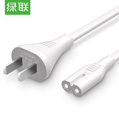 

Green UGREEN GB two plug 8 word power cable eight-character double-hole audio power cord support digital camera LCD display white 15 m 40317