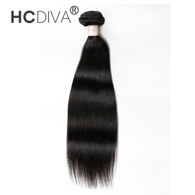 

HCDIVA Hair Unprocessed 100 Human Virgin Hair Extensions Brazilian Hair No Tangle No Shedding Straight 1 Bundle Free Shipping