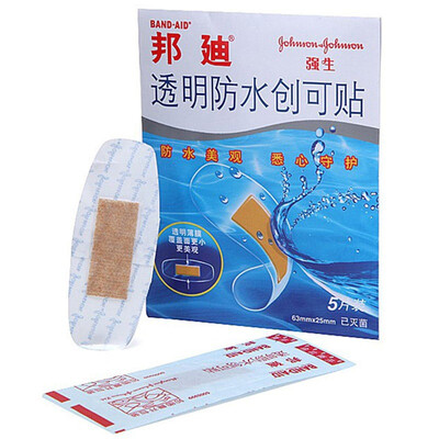

Bondi BAND-AID transparent waterproof bandage followed by 5