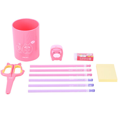 

Effective deli 9136 multi-layer cute student stationery pencil color random hair