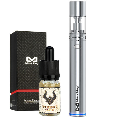 

Маска короля электронная сигарета комплект американский бренд Mini Tank магнитной пыли крышка серебряные мини модели электронных сигарет