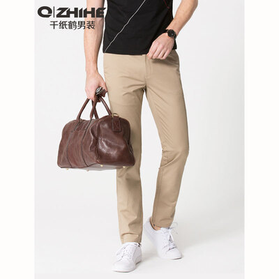 

Тысячи бумажных журавлей o65 случайные брюки мужские хлопчатобумажные натурально-дикие прямые длинные брюки 07A Khaki 175 / 90B (34)