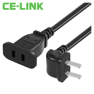 

CE-LINK 2599 2-port 10A power extension cord socket line extension cable 2 m elbow two-plug extension line wire board wiring board connection cable black