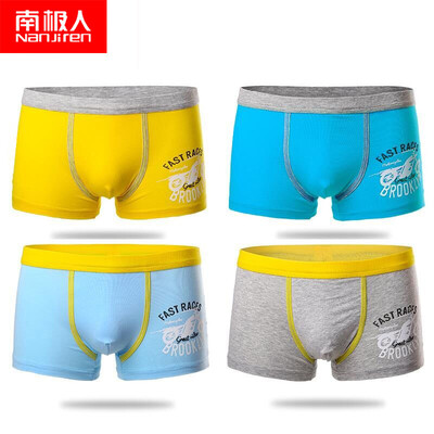 

Antarctic Nanjiren children&39s cotton underwear boys&girls triangle angle 4 loaded in the big child baby underwear boy solid color printing 150