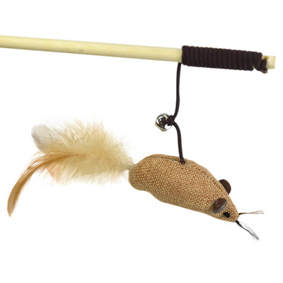 

H Pet Teasing Toy for Cats Feather Stick Toy for Cats Pet Supplies