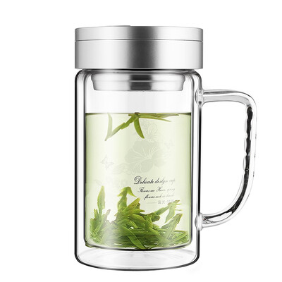

Jingdong Supermarket Fu Guang double transparent belt covered with filter tea insulation business water cup 280ml
