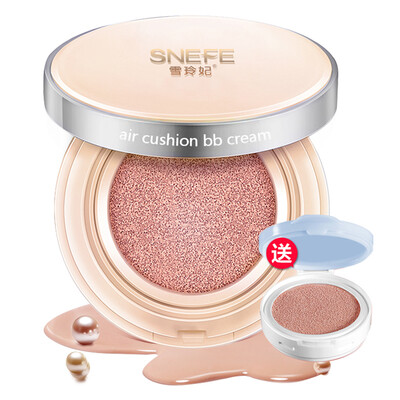 

Snow cream (SNEFE) air cushion BB cream [15] light pink (dress 15g + replacement core 15g Moisturizing Concealer Beauty Brightening Nude makeup liquid liquid female