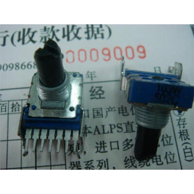 

142 horizontal double potentiometer 7P W10K handle length 15MM