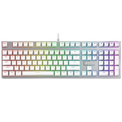 

Rapoo V700RGB льда Symphony Версия 108 ключ Подсветка клавиатуры игровой автомат игровой клавиатуры клавиатура с подсветкой клавиатуры компьютера белый черный вал